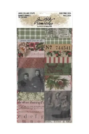Garantía Incluida Tim Holtz Idea-Ology Collage Strips Large Christmas