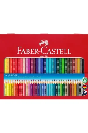 Últimas Unidades 36 LAPICEROS ACUARELABLES FABER CASTELL CAJA ROJA METALICA