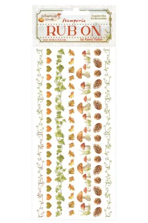 Entrega Rápida Stamperia Rub-on Transferibles - Whispering Woods Stripes