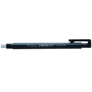 Tombow MONO ZERO Borrador de precisión, punta rectangular 2,5 x 5 mm. Cuerpo negro Pago Seguro