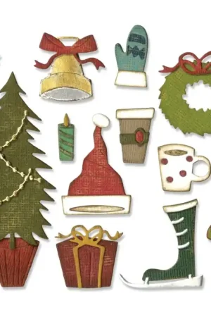 Más Vendido Sizzix Thinlits Dies by Tim Holtz - Festive Things