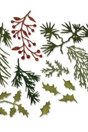 Ocasión Especial Sizzix Thinlits Dies by Tim Holtz - Holiday Greens Mini