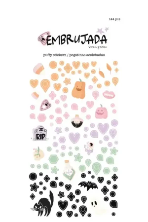 Adhesivos Puffy Embrujada by Sami Garra Alta Calidad