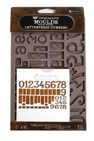De Moda Finnabair Decor Moulds - Letterpress Numbers
