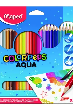 LAPICEROS ACUARELABLES MAPEC 24 COLORES + PINCEL Compra Hoy