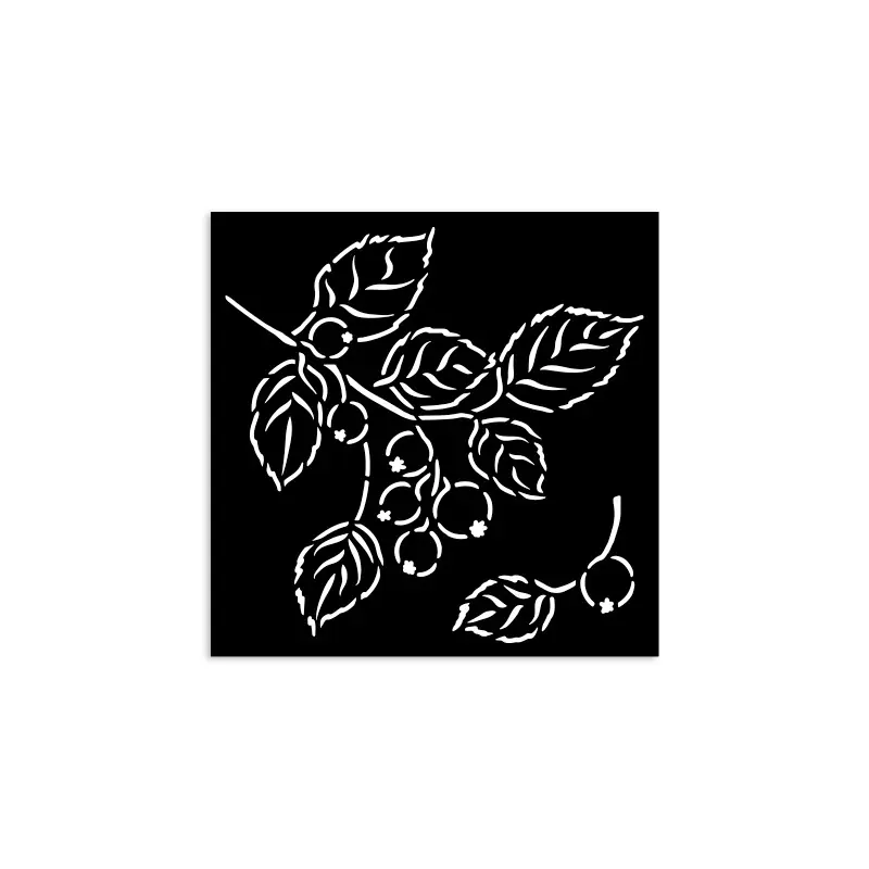 Precio Económico Stamperia Whispering Woods. Stencil Mix Media Art 12 x 12 cm. Berries