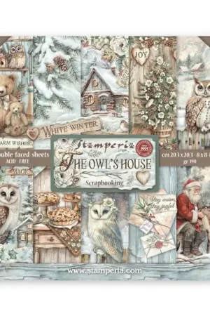 Precio De Oferta Stamperia - Kit de papeles de Scrapbooking 20 x 20 cm. The Owl's House