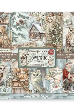 Stamperia - Kit de papeles de Scrapbooking 30 x 30 cm. The Owl's House Precio Rebajado