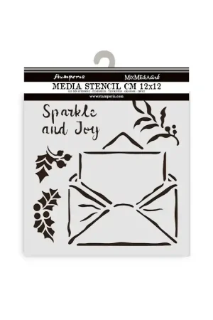 Stamperia The Owl's House letter. Stencil Mix Media Art 12 x 12 cm. Precio Bajo