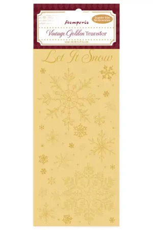 No Te Lo Pierdas Stamperia Vintage Golden Transfer - Let it Snow