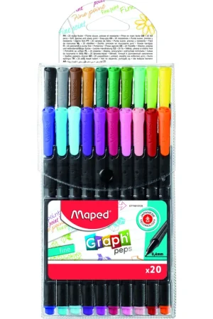 Pago Seguro 12 BOLIGRAFOS FINOS 0.4MM MAPED COLORES BASICOS