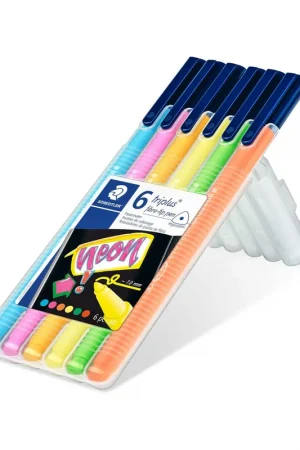 6 ROTULADORES STAEDLER TRIPLUS PASTEL 1MM TONOS NEON Disponible Ahora