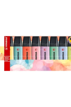 Marca Reconocida STABILO BOSS ORIGINAL PASTEL - ESTUCHE 8 UDS NUEVOS COLORES PASTEL.