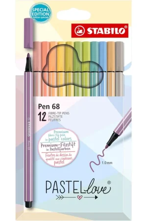 STABILO PEN 68 PASTEL LOVE - ESTUCHE DE CARTÓN 12 UDS. Más Vendido