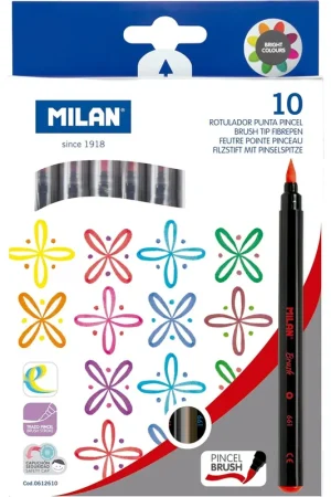 SET 10 ROTULADORES PUNTA PINCEL MILAN Tendencia