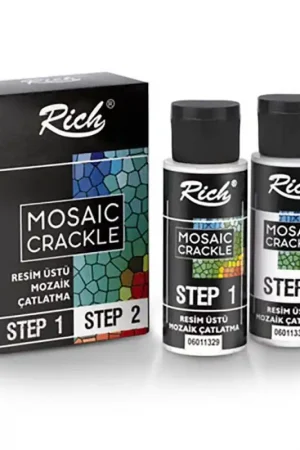 De Moda Set Mosaic Crackle dos pasos Rich 60 + 60 ml.