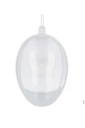 Más Vendido Huevo de Plástico transparente 2 mitades 13 x 9 cm.