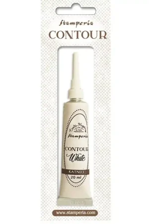 Contour liner Create Happiness Stamperia 20 ml. White Auténtico