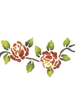 Pedido Al Por Mayor STENCIL ACRILEX 33x14 CM ROSAS