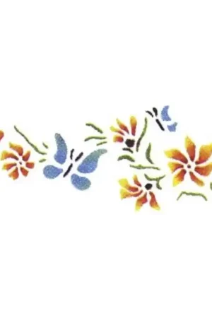 Rebajas STENCIL ACRILEX 33x14 CM FLORAL