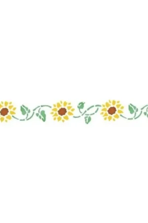 Precio De Oferta STENCIL ACRILEX 30x8 CM GIRASOLES