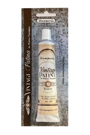 Stamperia Vintage Patina tube ml 50 - White by Antonis Tzanidakis Gran Oferta