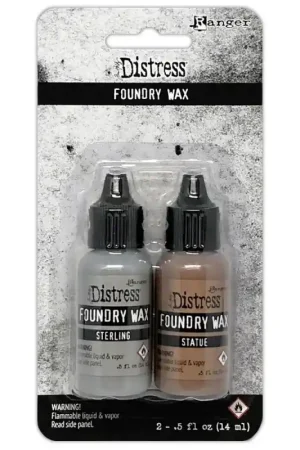 Tim Holtz Distress Foundry Wax Kit Sterling/Statue Profesional