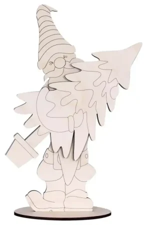 Gnomo con árbol 24.5 x 16 cm. Artis Decor Tendencia