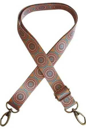 ASA BOLSO CINTA ESTAMPADA MANDALA MOSTAZA 135x3 CM Rebajas