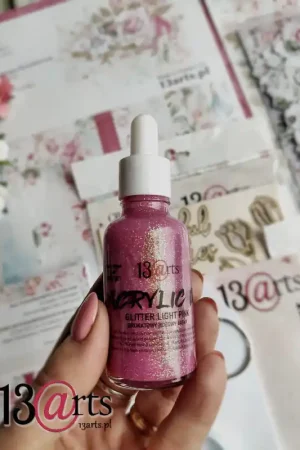 Garantía Incluida 13 arts ACRYLIC INK Glitter Light Pink 30ml