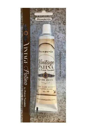 Stamperia Vintage Patina tube ml 50 - Dark Blue by Antonis Tzanidakis Hecho A Mano