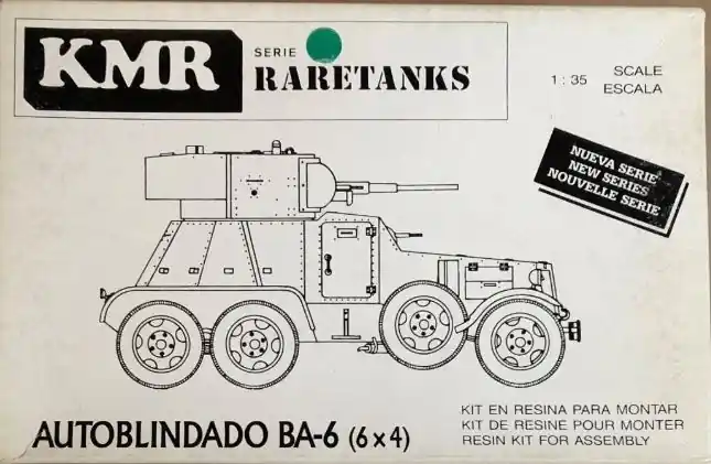 1:35 Autoblindado BA-6 (6x4) Raretanks Art.-Nr. T-014 - Indian Red Garantía Incluida