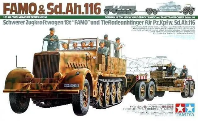 1:35 German 18 Ton Heavy Half-Track "FAMO" & Tank Transporter Sd.Ah.116 Art.-Nr. 35246 - Indian Red Favorito De Clientes