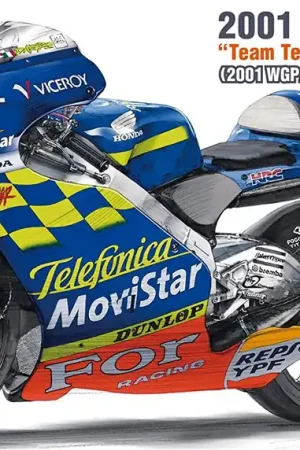 1:12 2001 Honda NSR250 "Team Telefonica Movistar Honda" Art.-Nr. 21502 - Indian Red Última Versión