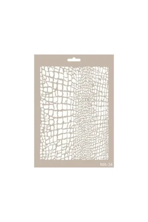 Original Stencil Mixed Media 034 PIEL DE LAGARTO.*