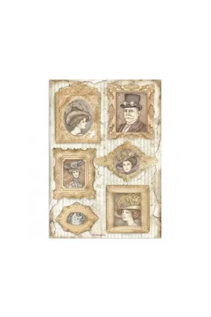 Papel de Arroz Lady Vagabond lifestyle marcos Stamperia A-4. Oferta Flash