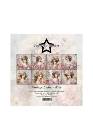 Vintage Ladies ROSE 30x30 Inch Paper Pack*. A Buen Precio
