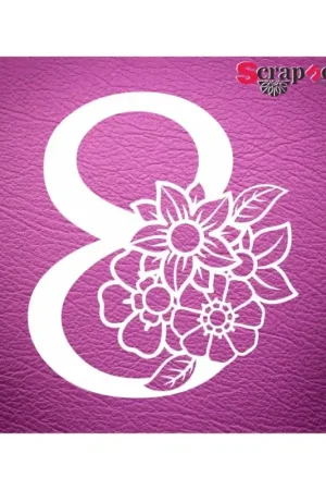 Chipboard Numero Floral C1-8. Compra Hoy