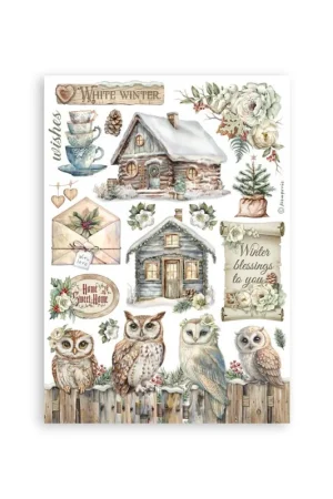 Washi pad 8 hojas A5 The Owl's House Stamperia Marca Reconocida
