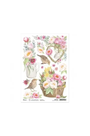 Ordenar Ahora Mismo Rice Paper A4 Bouquet Of Peonies.