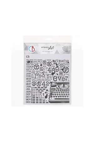 Precio Rebajado Texture Stencil 8x8 Typewriting.**