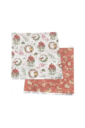 Wreaths & Toys Paper Sheet 12"X12" Oferta Limitada